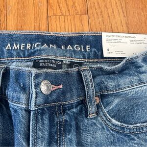 American Eagle Light Blue Ex-Boyfriend Jeans Size 4/27 Distressed